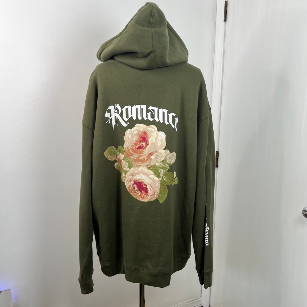 Rose Romance Olive Hoodie Camila Cabello Pullover Sweater Loungewear Size XL - Picture 7 of 13
